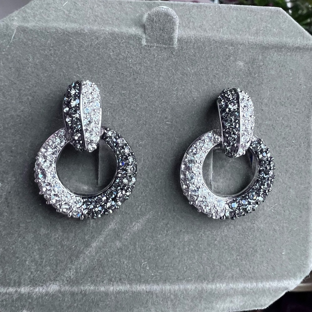 Nolan Miller Door-Knocker Earrings with Austrian crystals